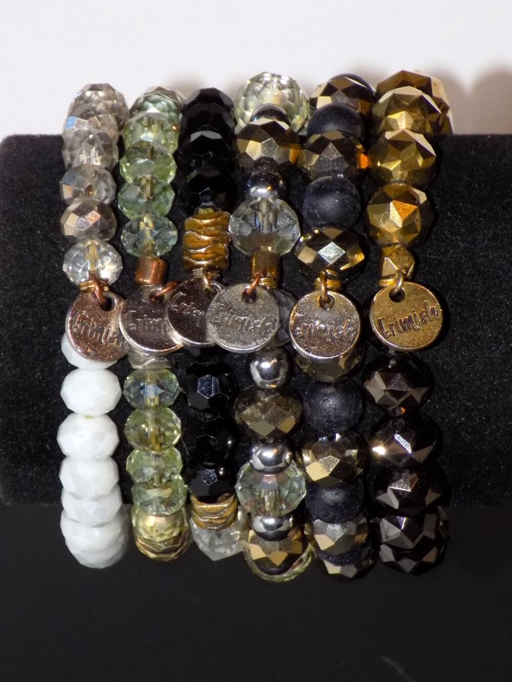 Lot of 6 Erimish Stackable Beaded Stretch Bracelets Bundle - Picture 1 of 11
